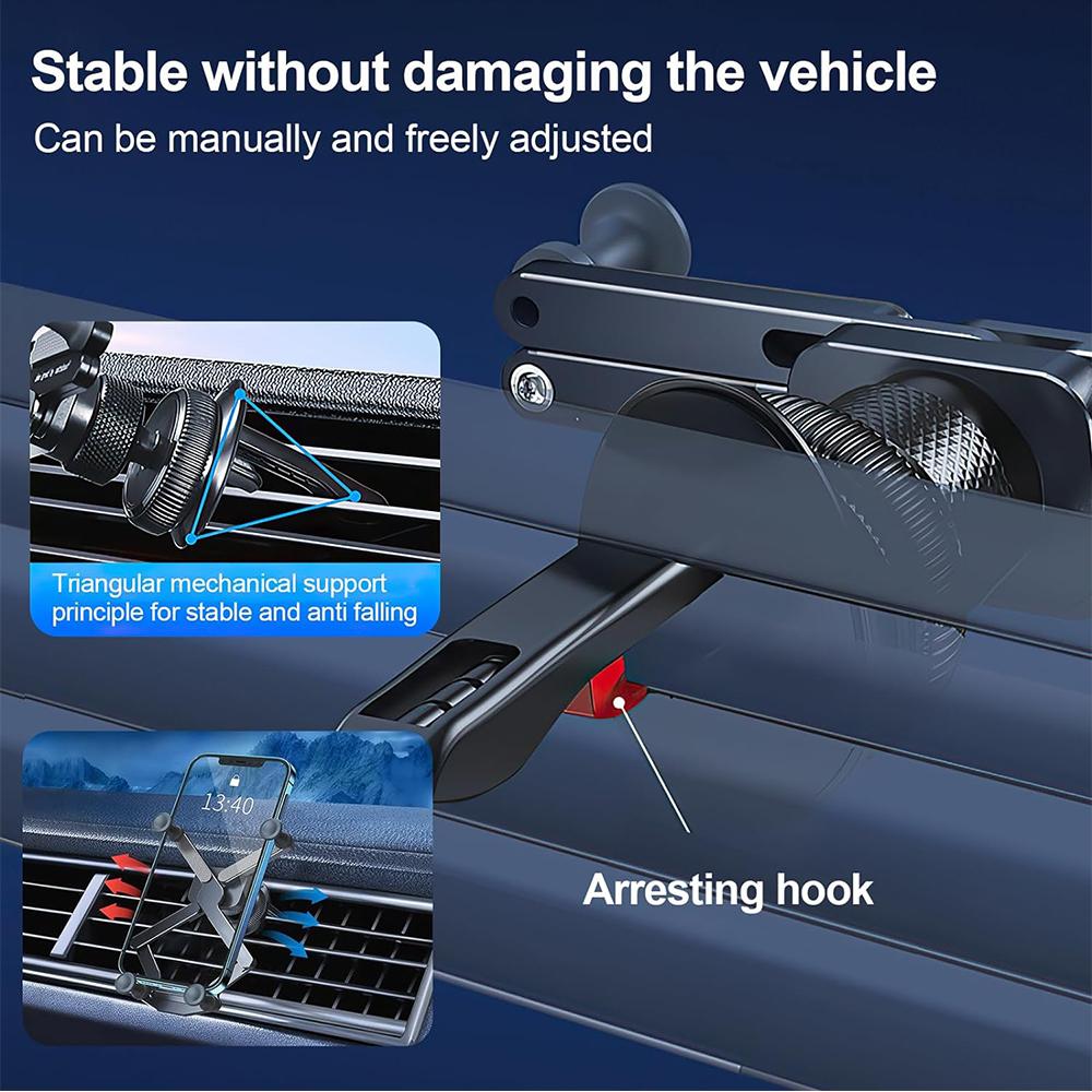 Car Vent Phone Mount Invisible Rotatable Air Vent Mount Car Phone Holder