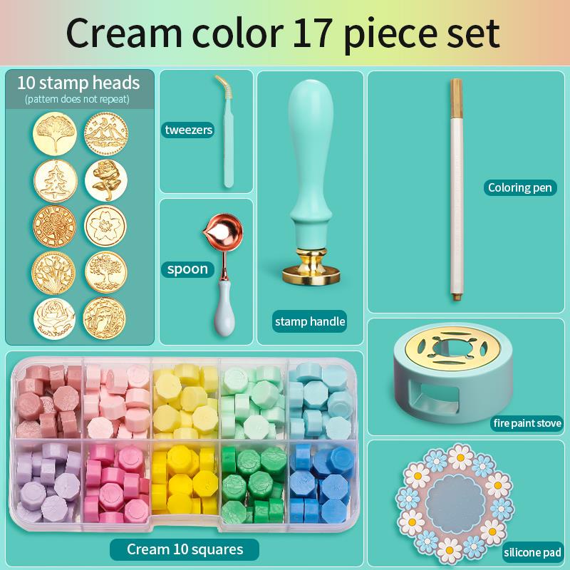 NEW Wax Seal Stamp Set Lacquered Stamp Sealing Wax Kit DIY Craft Supplies Scrapbooking Christmas Wedding Invitation Decoration