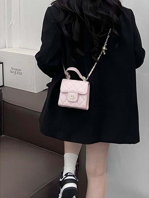 Mini-Handtasche Tasche Damen Kleine Duftende Stil Nische Mode Vielseitig Diamant-Ketten-Tasche Einzelne Schulter Umhängetasche