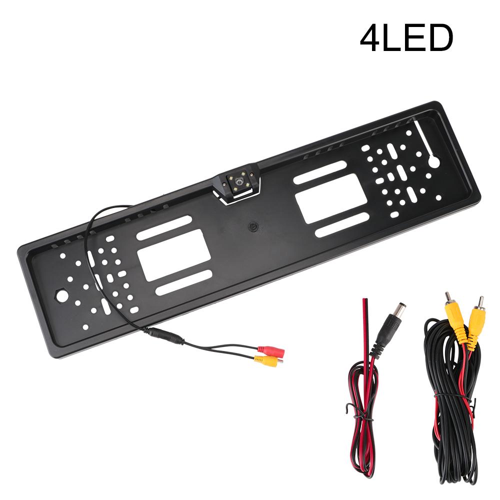 4/8 LED Auto Accessories Parking Assistance Kit Night Vision European Car License Plate Frame Car Rear View Camera Universal