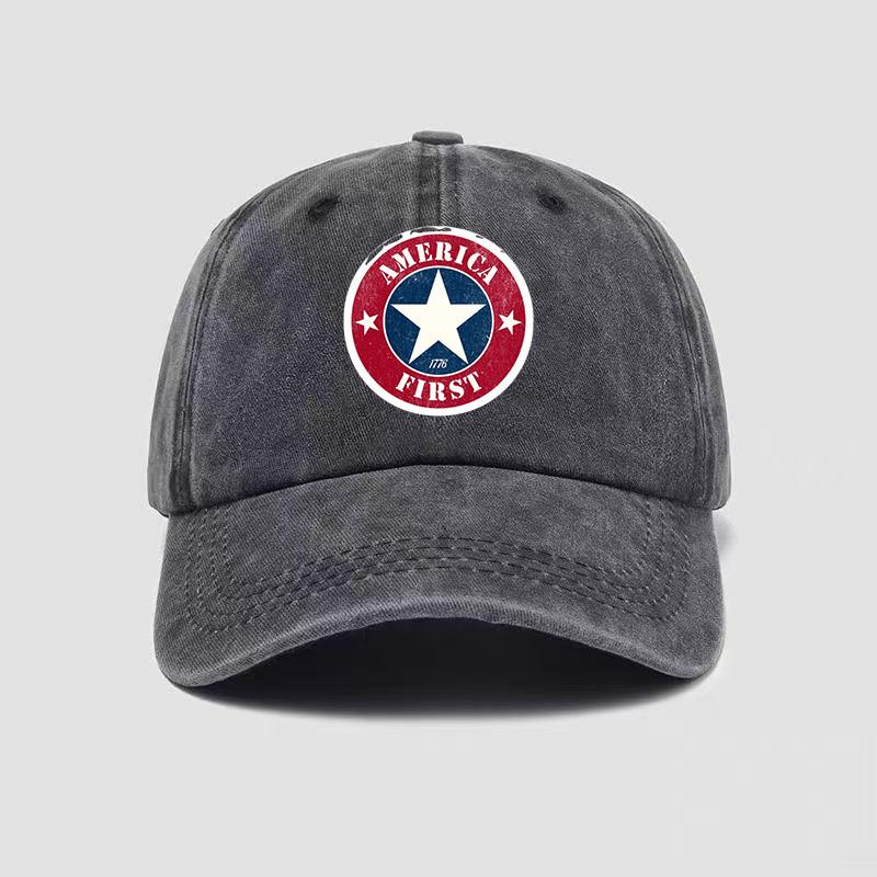 America First Vintage Star Cap Unisex T-Shirt XL