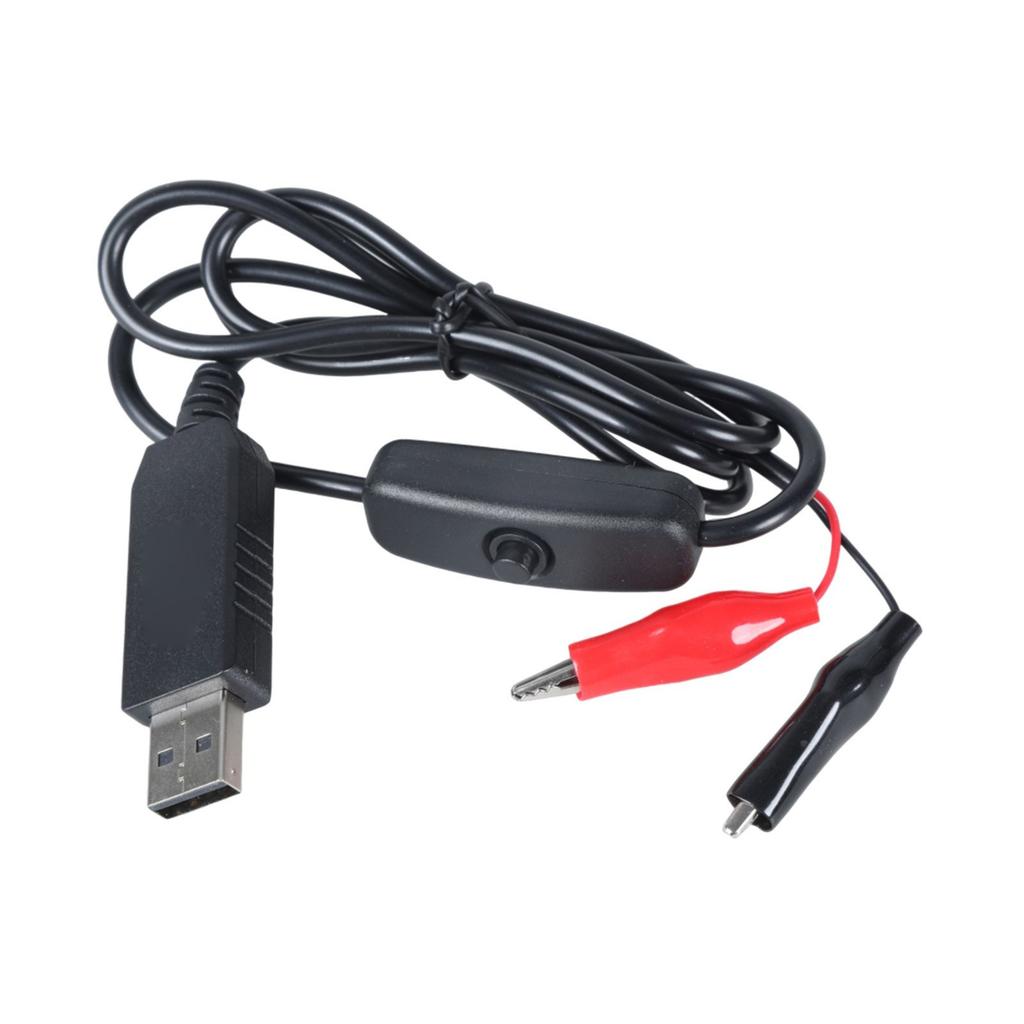 USB 5V To 1.5V Power Supply Clip Cable AA LR03 LR6 LR14 LR20 Battery Replace 1Pc 1.5V Battery Alligator Clips Cable
