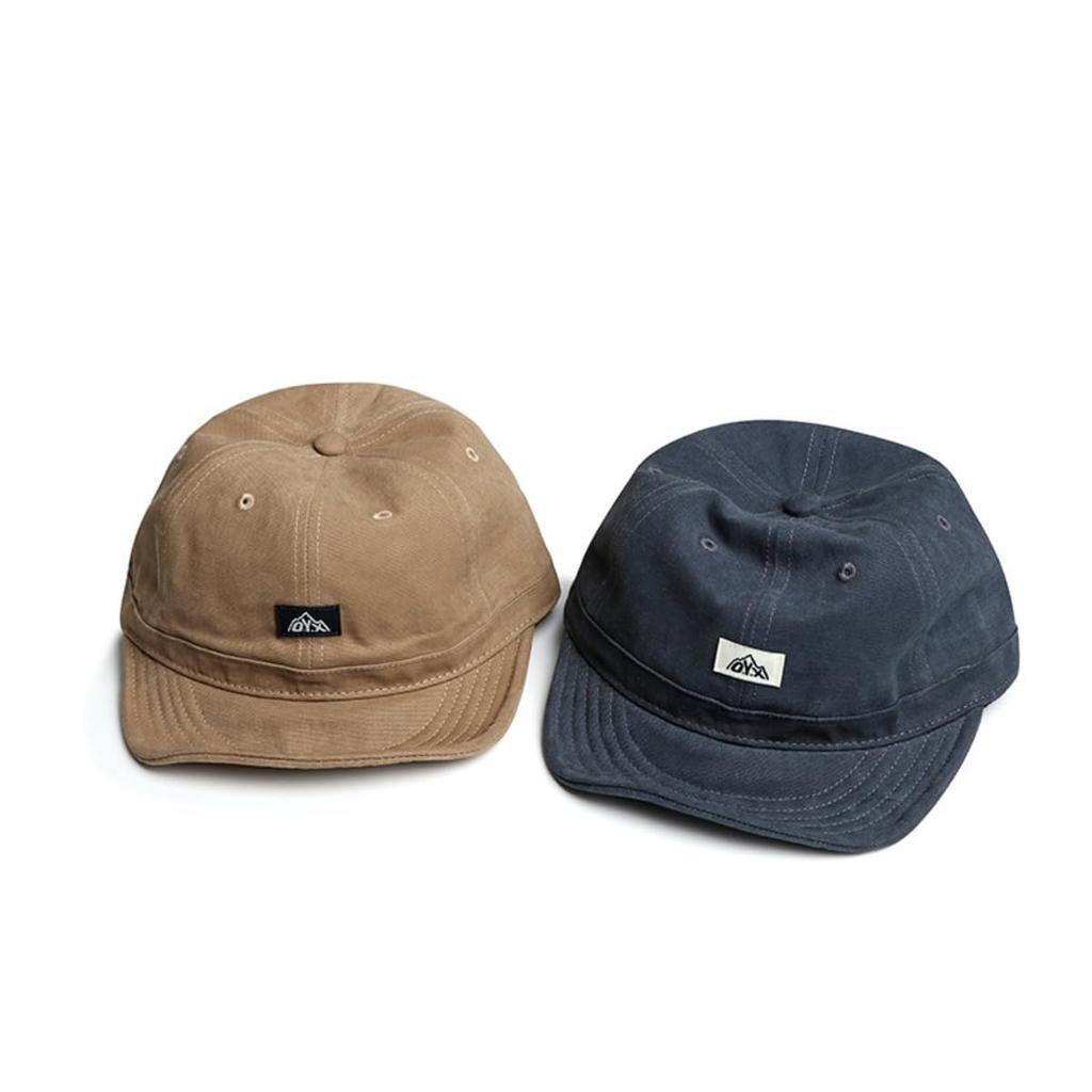 [Qzkouma] Short brim hat, cap, men's, women's, lightweight, plain, baseball hat, cotton, logo cap, outdoor fashion, unisex, DBY-471 (black)