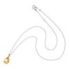 Gudetama Necklace Pendant Sanrio Egg Boiled Egg Silver 925 Surgical Stainless Steel 316L Yellow Gold 40cm [White Clover] Women's SAGU-N052YG