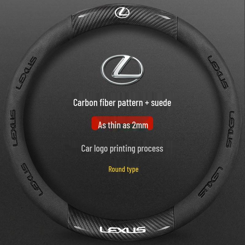 Lexus ES/RX/NX/UX Suede & Leather Steering Wheel Cover