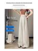 Tencel Linen Wide-Leg High-Waisted Women's Pants - Spring/Summer 2026, Ice Silk, Floor-Length, Casual Straight Fit