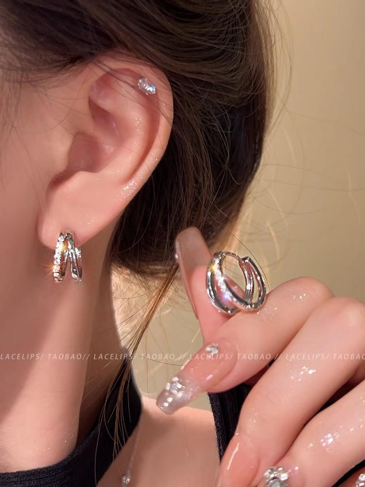 Super Sparkly Zircon High-End Versatile Earrings: Luxury, Influencer-Approved, Piercing-Friendly Studs