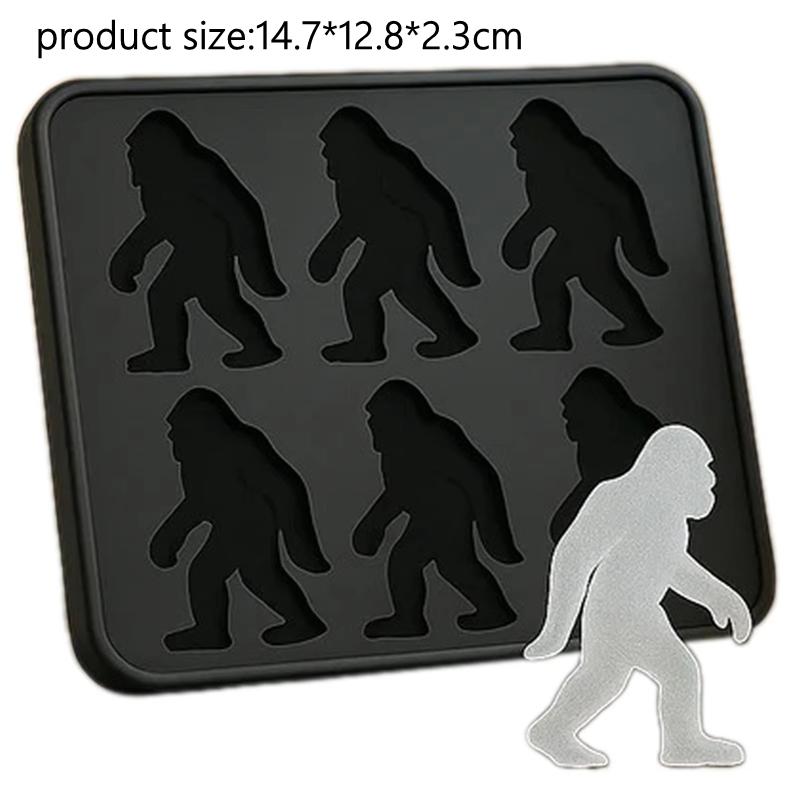 Ice Mold Silicone Tray Sasquatch Ice Cubes Maker Present Food-grade Ice Cube Tray, Safe And Durable For Whiskey Bar Accessory