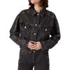 Levis Studded Single Button Long Sleeve Loose Short Denim Jacket Women jackets A9456-0003