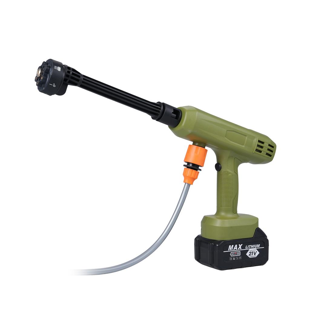 Electric Water Gun Cordless Pressure Washer 2pcs 21V 3000mAh Battery with 6-in-1 Nozzle for Cars,