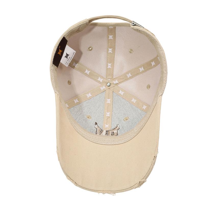 Hole Embroidered Letter Baseball Cap Unisex Sunshade Hat Outdoor Cap