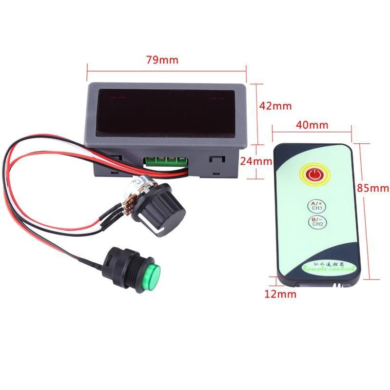 PWM 6V 12V 24V 48V Maxi 30A DC Motor Speed Governor Digital Display Controller