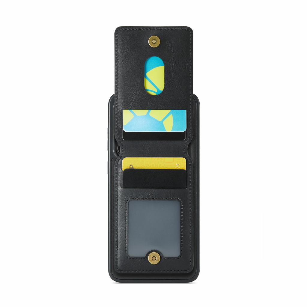 MAGKING K1 Series For Samsung Galaxy S25 FE Magnetic Case PC+TPU+PU Phone Cover with Card Holder
