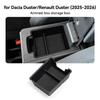 For Renault Dacia Duster 2025 2026 Car Armrest Storage Box ABS Center Console Tray Tidying Organizer Auto Interior Accessories