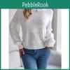Vezfaa Fashion Casual Fall Womens Winter Solid Color Print Long Sleeve Oneck Sweaters