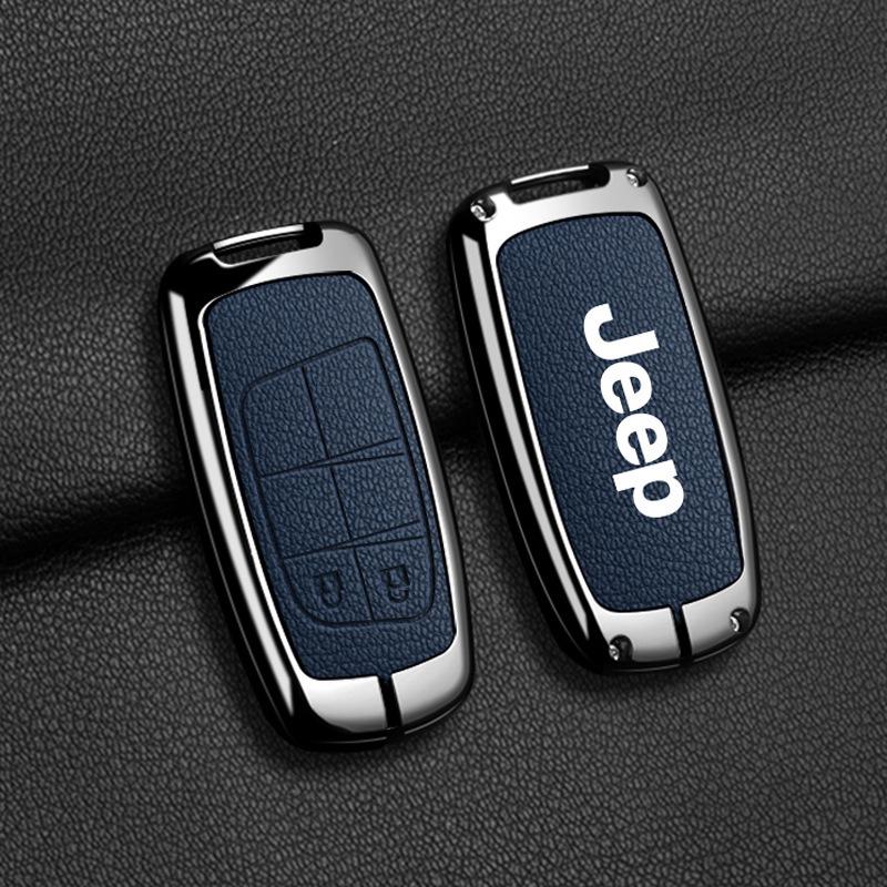 Compatible Jeep Key Case for Compass, Renegade, Cherokee, Grand Commander, Grand Cherokee
