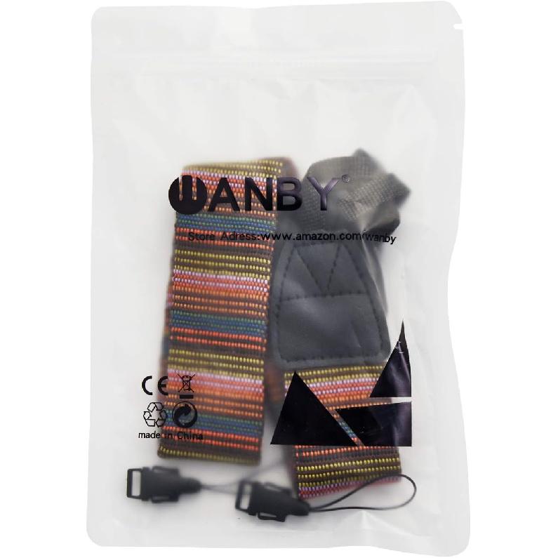 WANBY Camera Strap Canvas Multicolor Neck Shoulder Camera Strap with Quick Release Buckles for DSLR SLR
