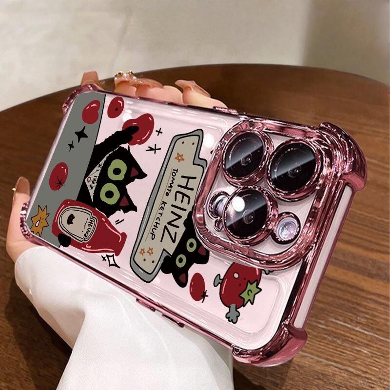 Phone Case For Realme 16 15 14 13 12 11 Pro Plus Note 80 C83 GT7 C75 C55 C53 Soft Classic Shockproof Tomato Cat Cover