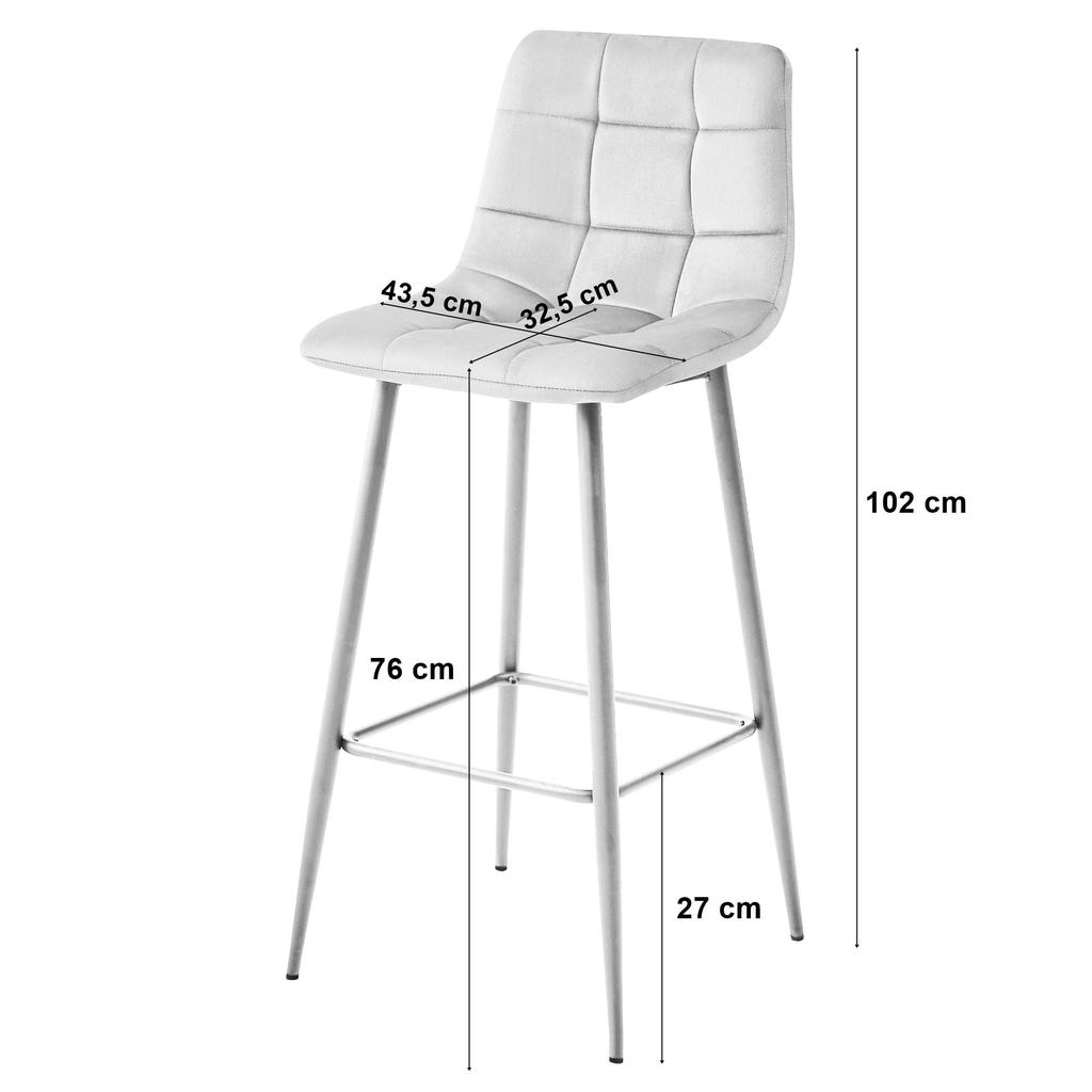 ARCETO stool - beige velvet / GOLDEN legs x 1