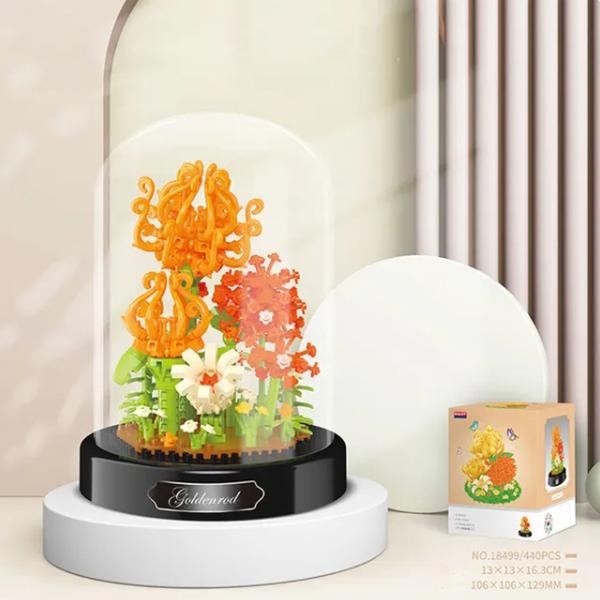 

Woma Brand Toys Bouquet Building Block Kit DIY Eternal Orchid Flowers Block Toy Set Rose Potted Bricks Assembly Kids Adult Gift