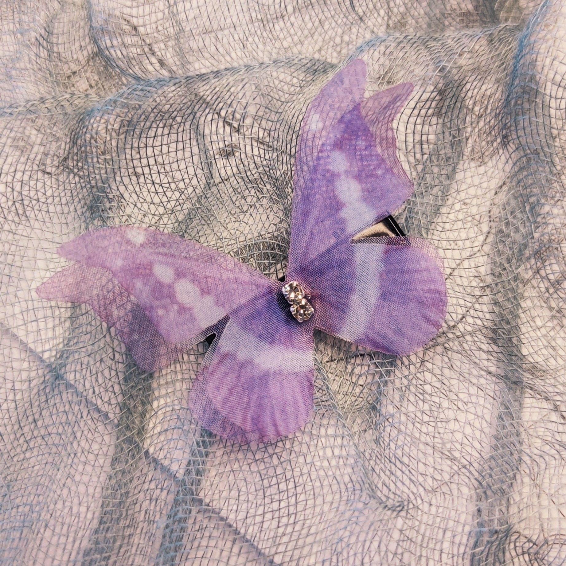 Желаю вам новую разноцветную двухслойную прозрачную заколку для волос в виде бабочки - милый детский аксессуар в винтажном европейском стиле