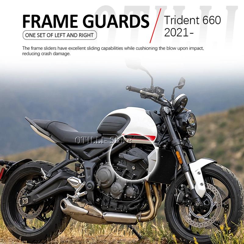 For Trident 660 2021-2022 For Trident660 Frame slider Crash Protector Fairing Guard Crash Pad Protection Motorcycle Accessoreis