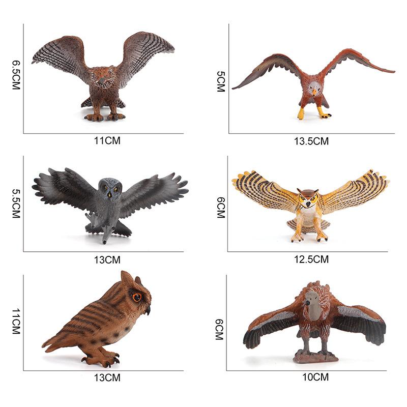 Wildlife Children's Science Education Cognitive Bird Model Simulation Owl Woodpecker Carving Ornament Toy