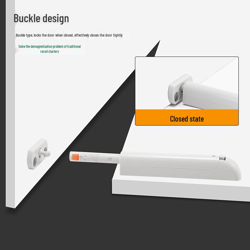 Self-Locking Recessed Door Stopper with Spring-Back Mechanism