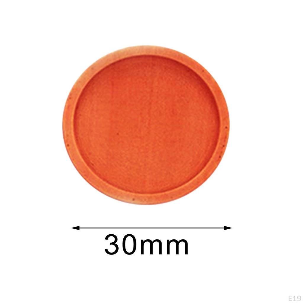 10Pcs Flat Round Wooden Brooch Pin Trays Clasps Disk Base Cabochon Frame Setting Tray
