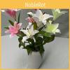 Realistic Cloth 3d Artificial Lilies Fake Flowers For Wedding Decor Home Props