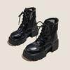 Coarse heel mesh Martin boots women's versatile thick-soled breathable cool boots small height-increasing thin short boots