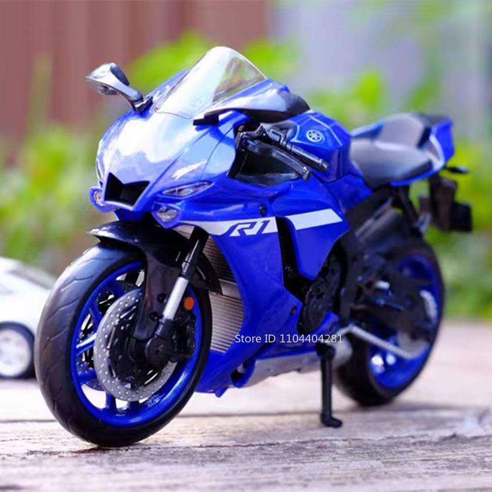 1:12 Yamaha Yzf-r1m Alloy Bmw S1000rr Motorcycle Toys Diecast Car Front Wheel Steering Rubber Tires Vehice For Boy Holiday Gifts