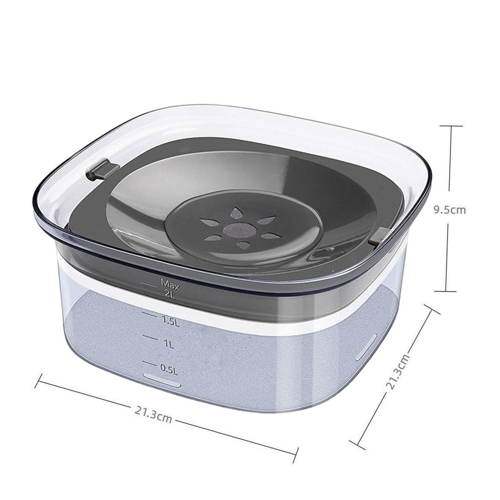 Pet Water Drinker Large Bowl Slow Feeder Spillproof Drinking Bowl for Dog and Cat Multiple Pet Households