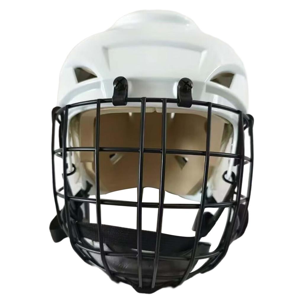 Voller Hockeyhelmkäfig, Hockeyhelm, Metallnetz-Gesichtsmaske, kratzfester Eishockeyhelm-Gesichtsmaskenkäfig für Jugendliche und Erwachsene