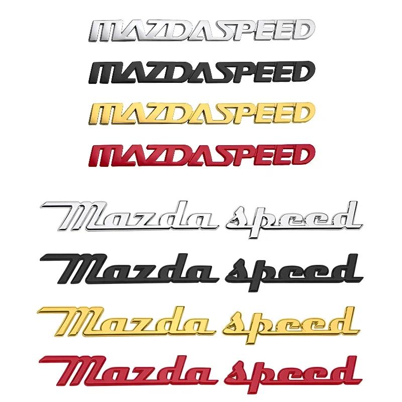 3D Metal Car Sticker MS MAZDASPEED Logo Emblem Decal For Mazda 2 3 5 6 CX-5 CX-7 323 Axela Atenza Auto Body Rear Trunk Styling