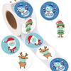 100-500pcs Merry Christmas Stickers Round stickers Christmas Tag for Envelope Sealing Gift Decor Shop Product Packaging Stickers