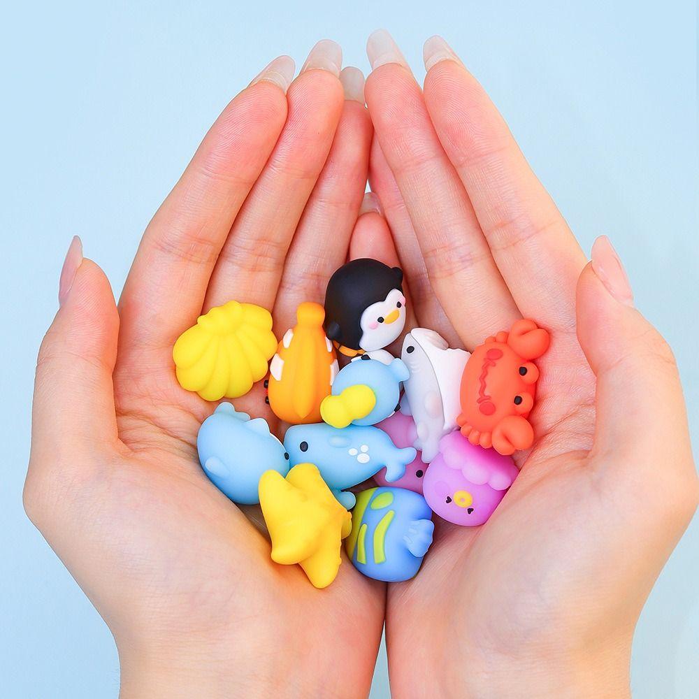 12 Pcs Ocean Animal Ocean Animal Shaped Bucket Eraser 2.36*2.75 Inch Pencil Erasers  Office