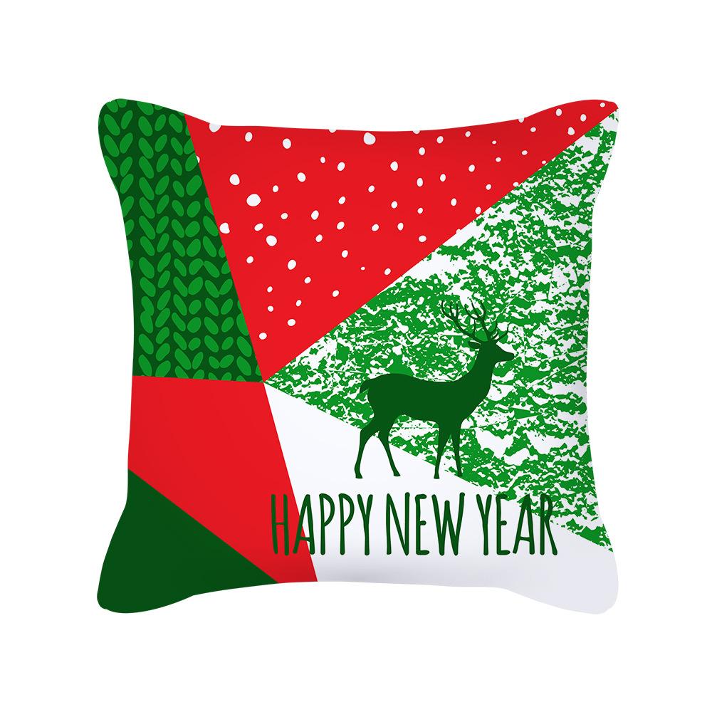 New Nordic Ins Cartoon Christmas Pillow Cover Holiday Gift Square Cushion Cover