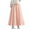 Mori Style High-Waist Pleated White Midi Skirt for Women - Summer 2025 A-Line Slimming Skirt