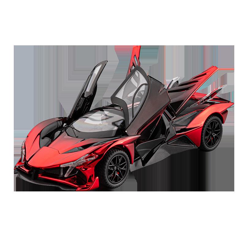 1:24 EVO Supercar Aliaj Galvanizat Turnat sub Presiune Model Mașinuță Jucărie Sunet și Lumină Jucărie pentru Copii Colecționabile Cadouri de Ziua de Naștere