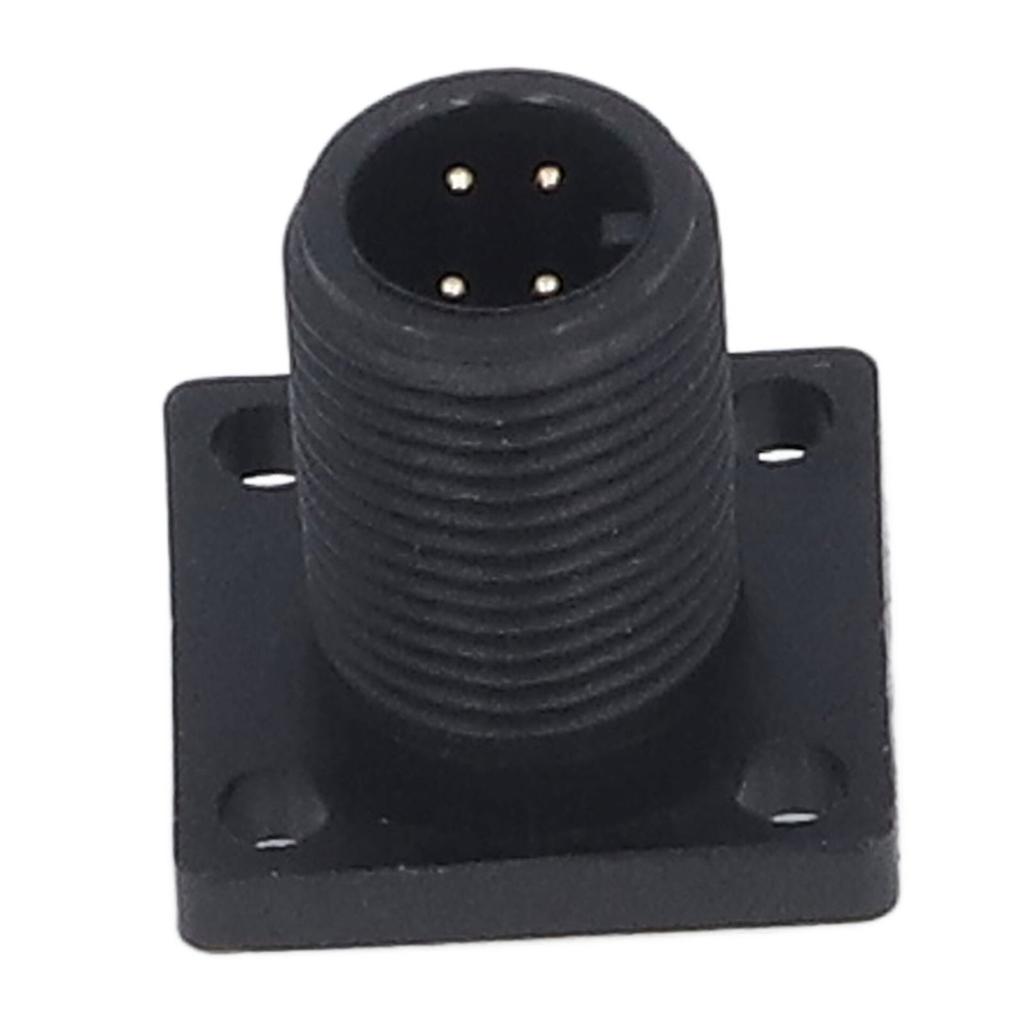 5Pcs E7 Thread Square Flange Pin Type Aviation Connector PA66 Solder 4 Core IP67 Electrical Cable Connector