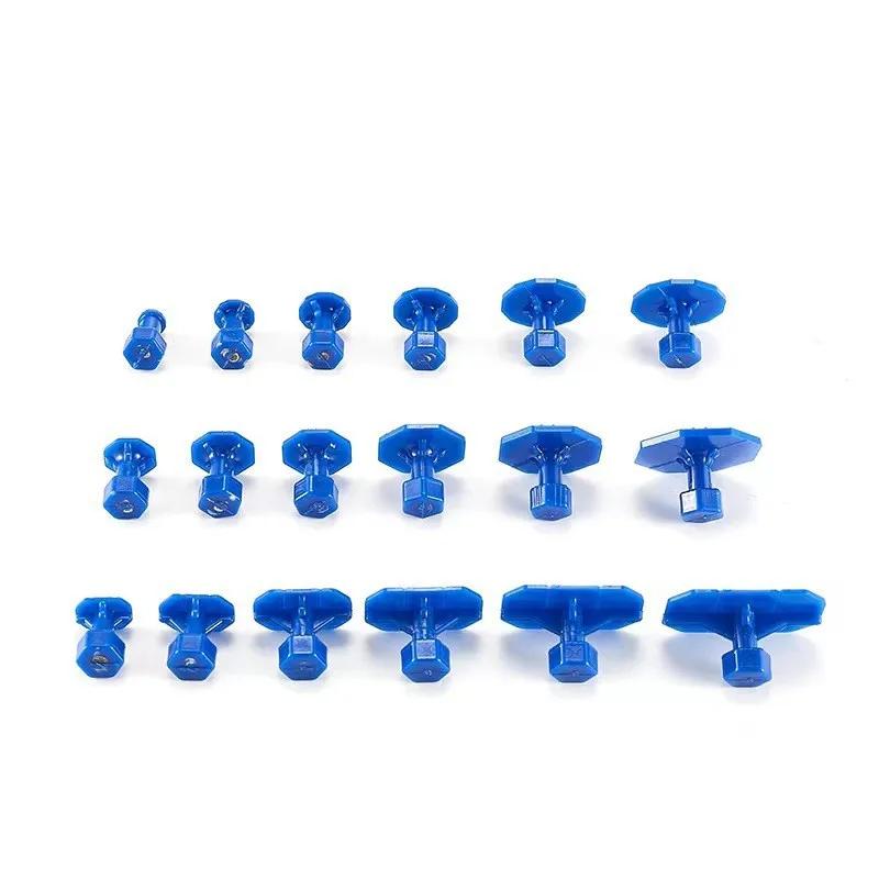 Car Dent Repair Tabs 18pcs Professional Car Dent Repair Tool Kit Automotive Body Suction Cup Adhesive Blue Glue dent remover Tab синий