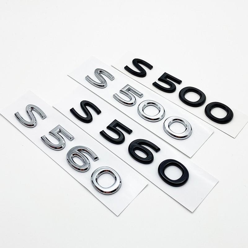 Glossy Black Silver S480 S500 S560 S580 S600 ABS Emblem for Mercedes Benz S W222 W223 Car Side Rear Badge Nameplate Logo Sticker QL0