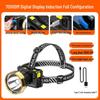 Nu Feng LCD Rechargeable Headlamp with Digital Display and Laser Sensing
