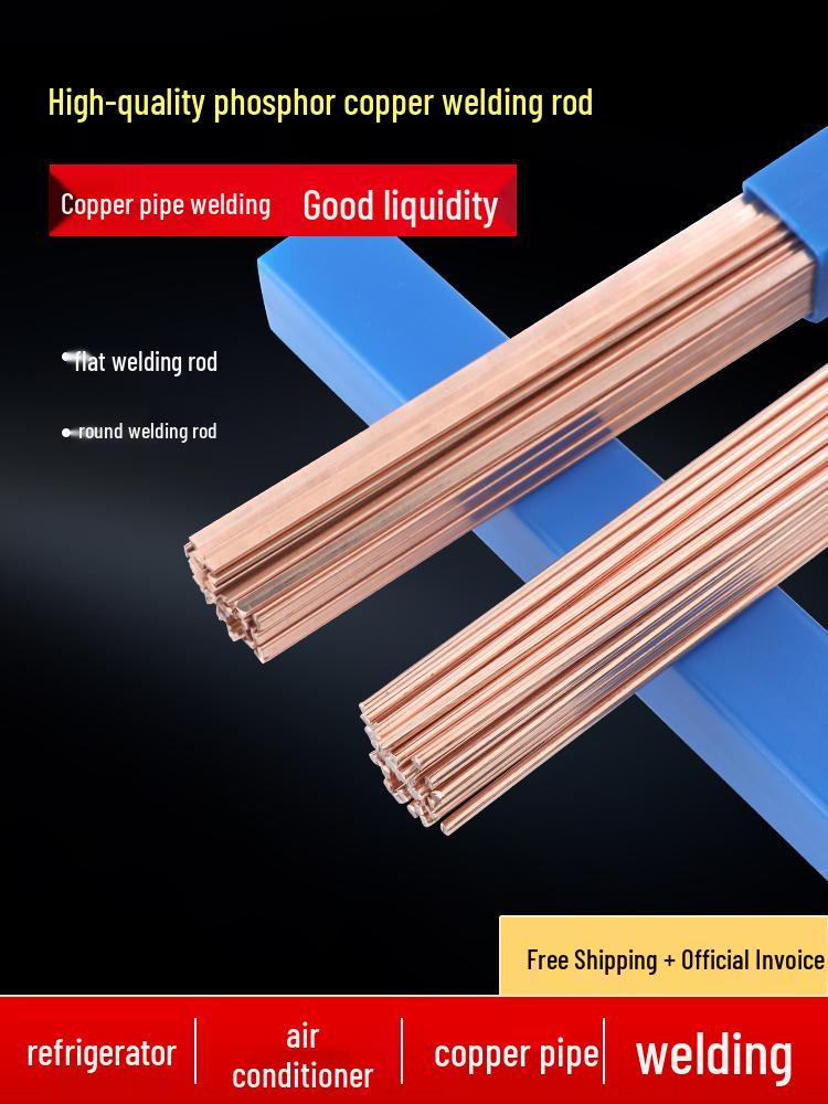 Phosphor Bronze Brazing Rod L201, Silver BCu93P Wire for HVAC Copper Pipe Gas Welding.