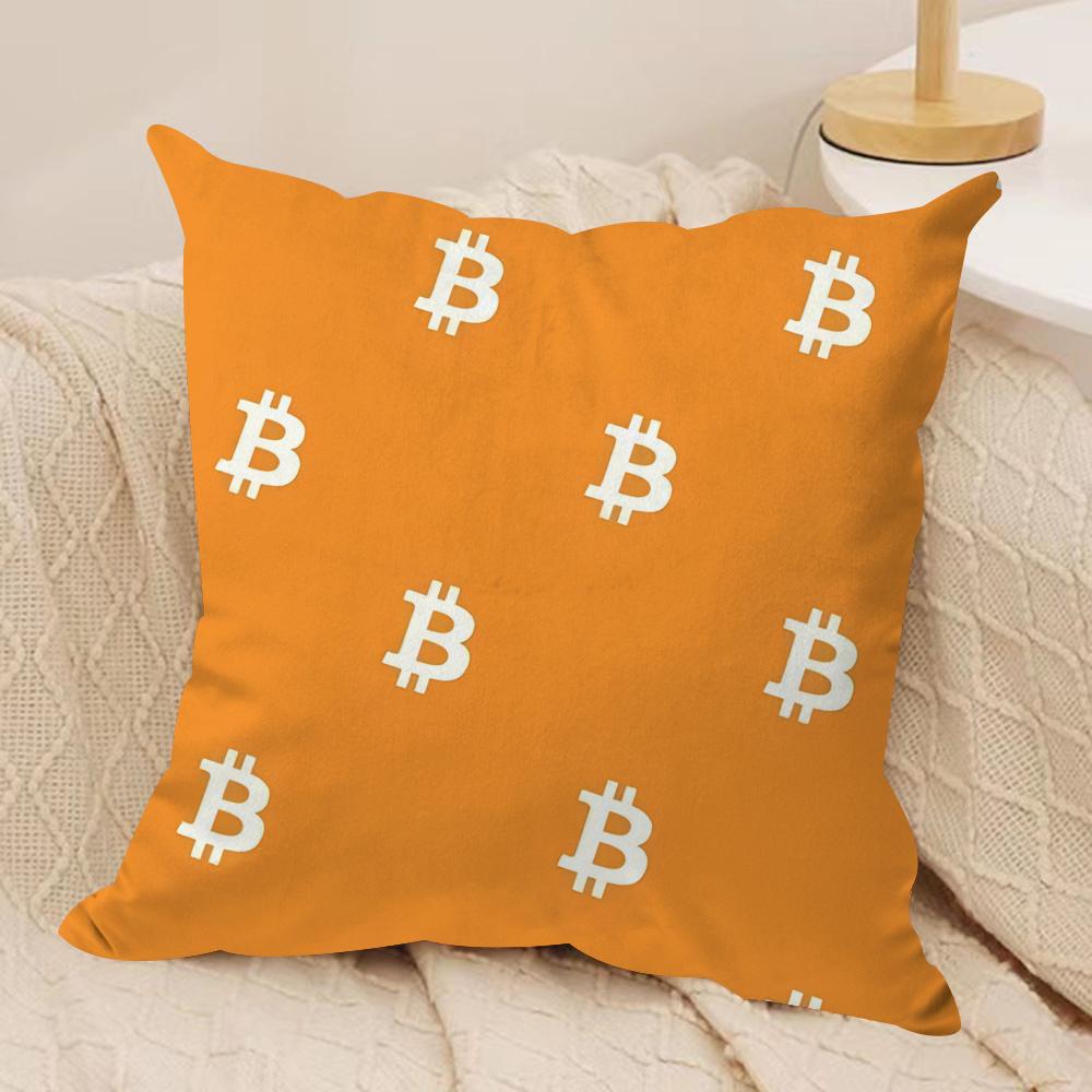 Cool BBitcoin Cushion Cover Pillowcase Ultra Soft Skin Friendly Fabric Cloud Like Comfort Concealed Zipper