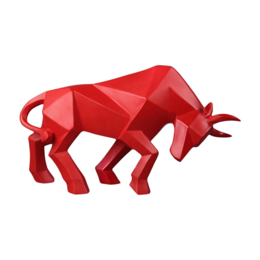 Bull Statue Resin Bull Sculpture for Table Centerpiece Fireplace Entryway