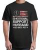Emotional Support Husband Do Not Pet - Vintage American Flag Adult S-4XL Unisex T-Shirt