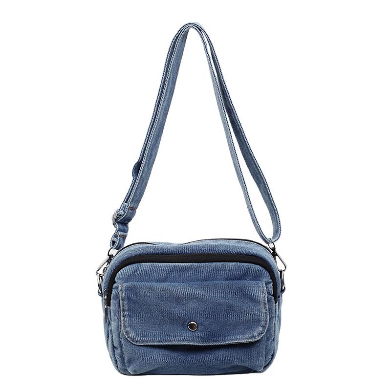 Denim Commuting Zipper Tote Bag Spring/autumn New 2026 Fashi Bags for Women Large Capacity Versatile Casual Shoulder Bag