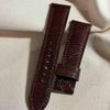 Used Ost-500 Ostrich Leather Watch Strap Brown (lug Width 21mm - Buckle Width 18mm)